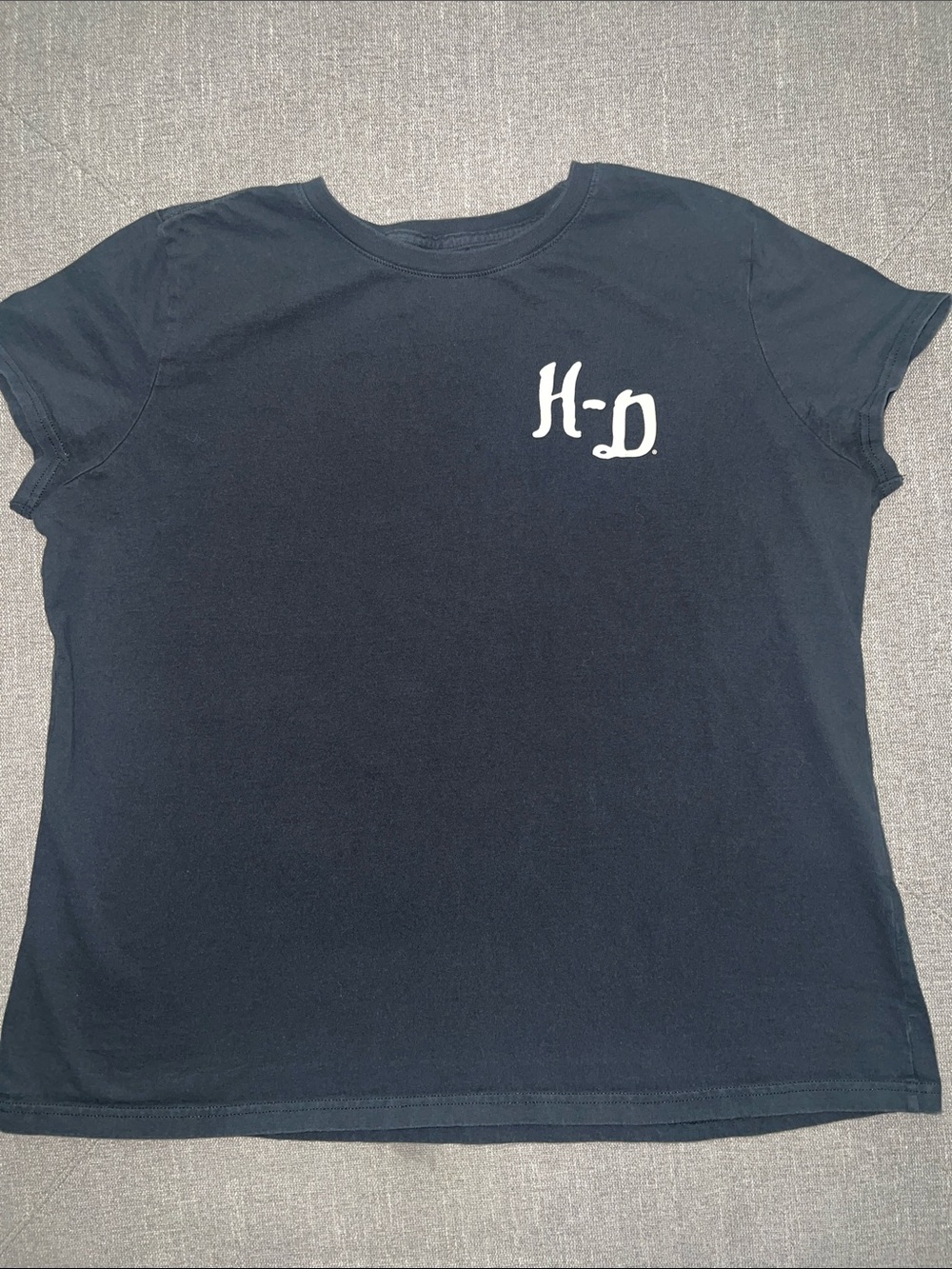 Women’s Black Harley Davidson Tee - H-D Chest Print 2XL